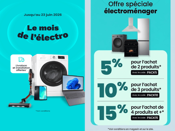 CATALOGUE MOIS DE L’ÉLECTRO – Promos en électroménager & multimédia – Livraison & mise en service du Gros Électroménager et des TV dès 399€ chez Boulanger Angoulême - Champniers