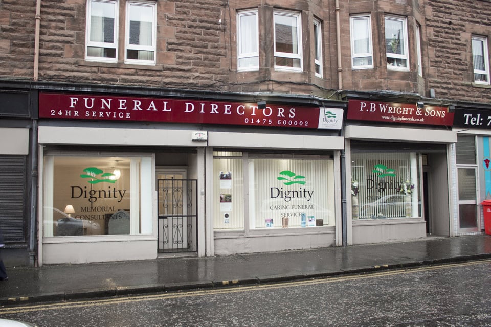 P B Wright & Sons Funeral Directors in Port Glasgow