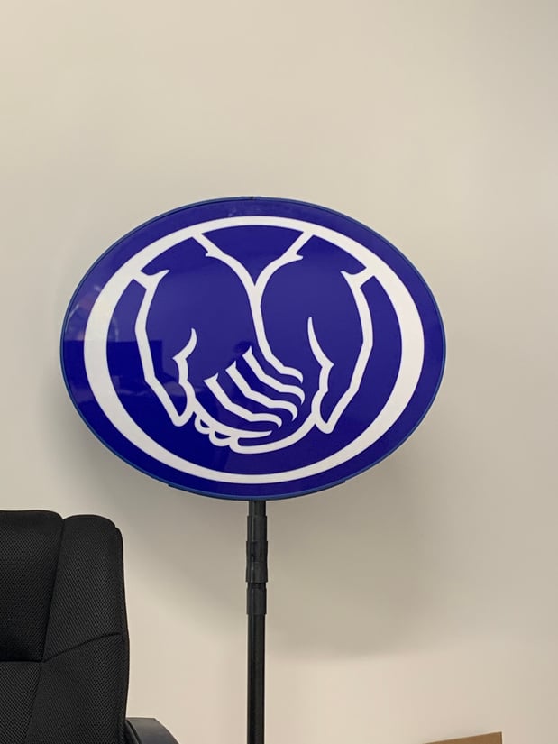the light box in our office