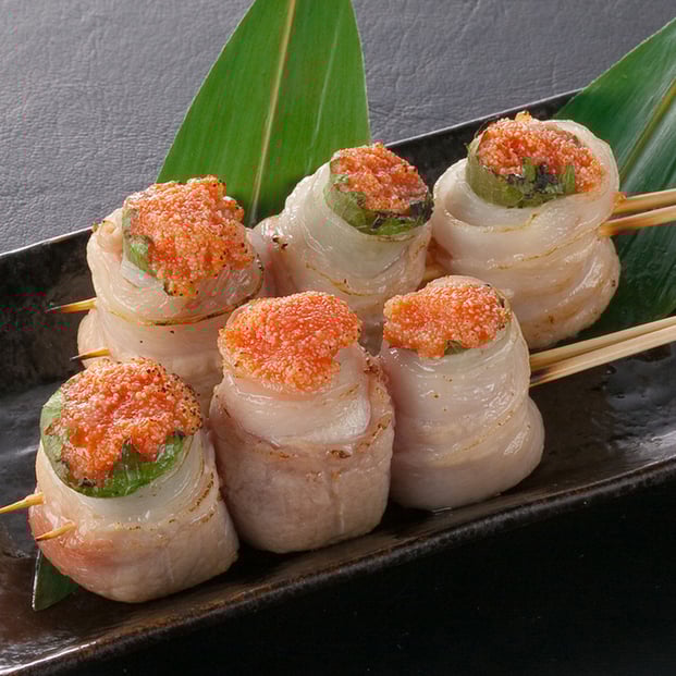 明太豚巻き串