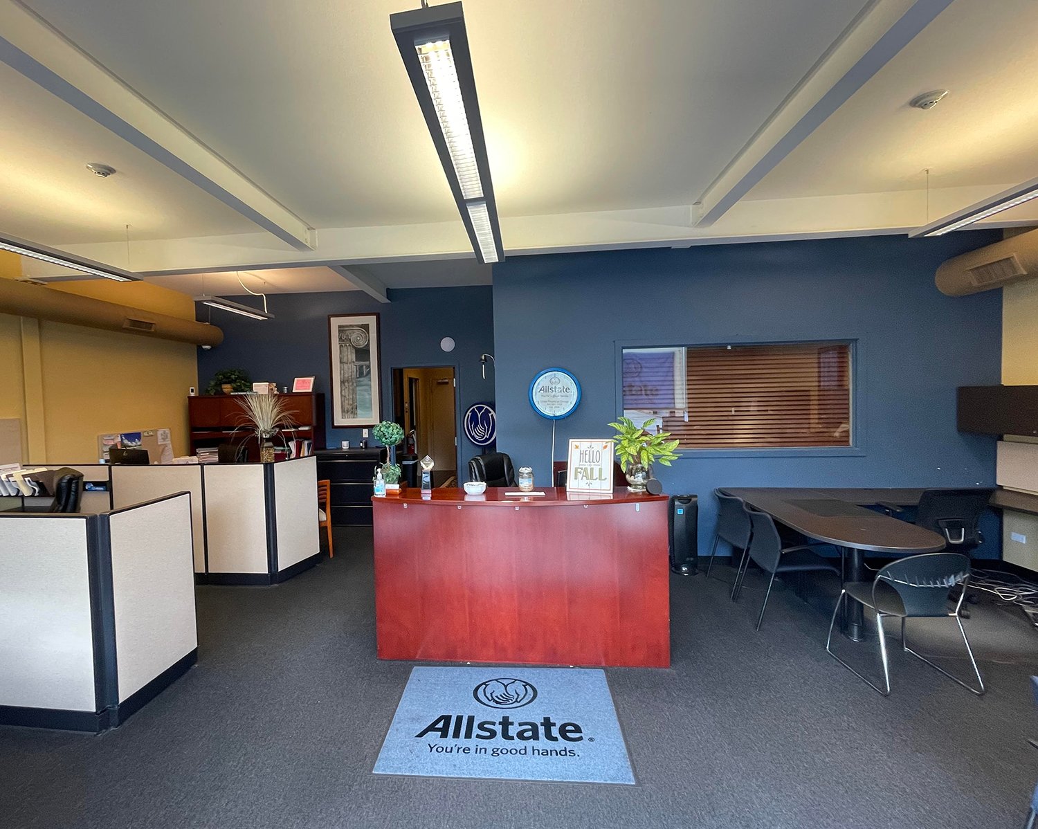 Interior photo when you walk into the agency