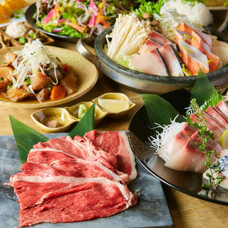 【極】選べるメイン&鮮魚の5種盛り合わせ付《無制限プレミアム飲み放題付10品5000円》