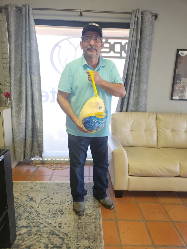 Carlos Ordonez Thanksgiving giveaway winner
