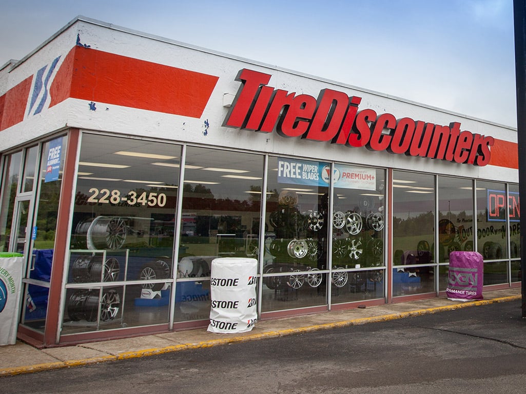 front of store