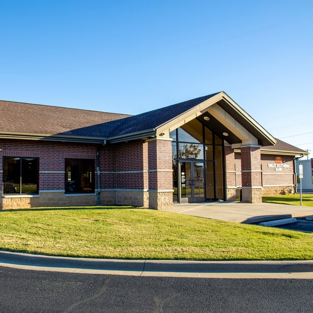 Outside of Great Southern Bank building.