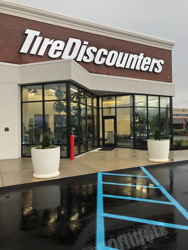 front of store