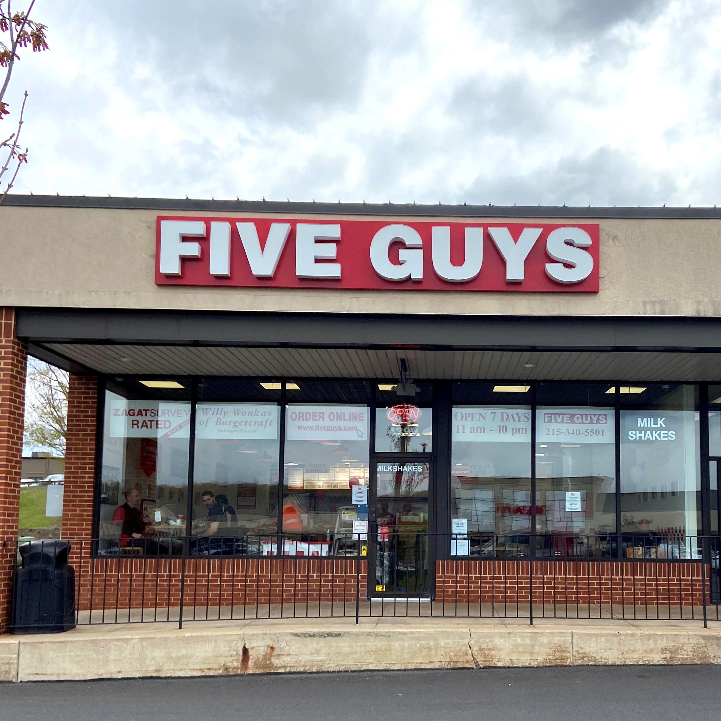 Five Guys at 4399 West Swamp Rd. in Doylestown, PA.
