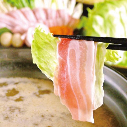 豚バラとレタスの塩出汁しゃぶしゃぶ