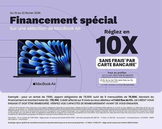 💻 Offre Spéciale : Votre MacBook Air en 10X Sans Frais ! 🚀