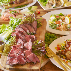 『肉プレミアムコース』■ローストビーフやハラミステーキ付き■2.5時間飲み放題付【8品4000円】