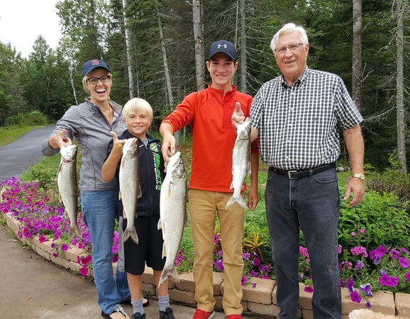 The joys of fishing with nephews Sam Jacobson, Noah Jacobson and Pa Pa!!