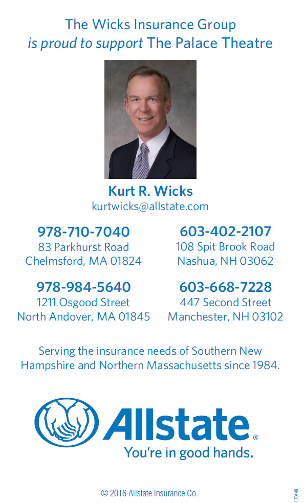 Kurt Wicks - We are Proud to Support the Palace Theatre