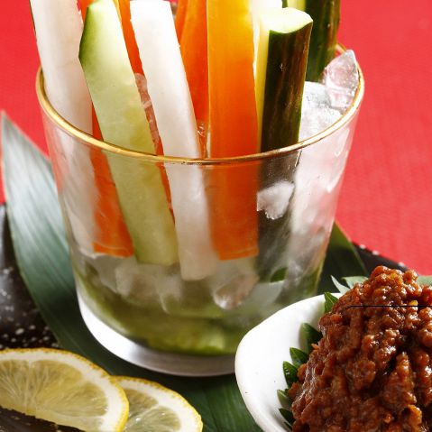 新鮮野菜のもろみ味噌ディップ