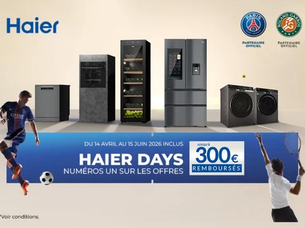 HAIER DAYS - Profitez des OFFRES Haier jusqu'au 15 juin - Livraison et Mise en services OFFERTES dès 399€ en Gros Electroménager et en TV