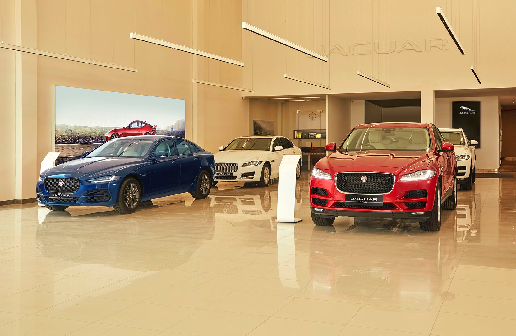 Interior Jaguar Showroom of Cargo Motors in Ahmedabad