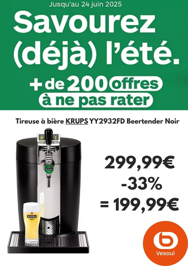 Tireuse à bière KRUPS YY2932FD Beertender Noir