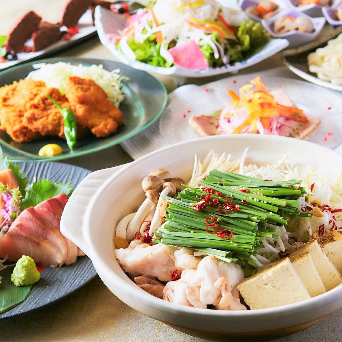 ●松-matsu●季節の味覚堪能!絶品和食と創作料理で彩るスタンダードコース《2.5時間飲み放題付》8品4000円