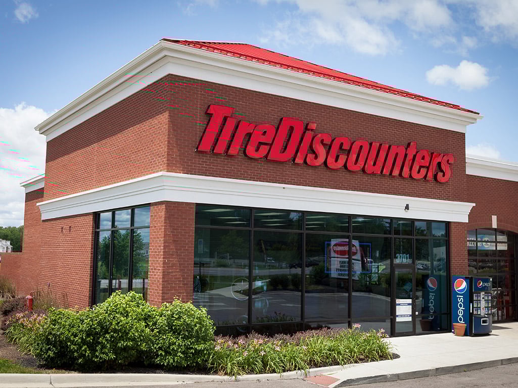 front of store