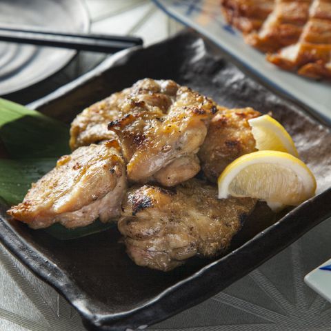 鶏もも肉の鉄板焼き