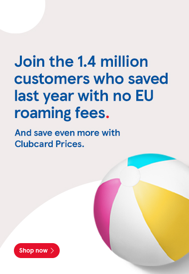 Join the 1.4 million Tesco Mobile customers who saved last year with no EU roaming fees.  And save even more with Clubcard Prices on Tesco Mobile mobile phones and SIM only deals. Click to shop now