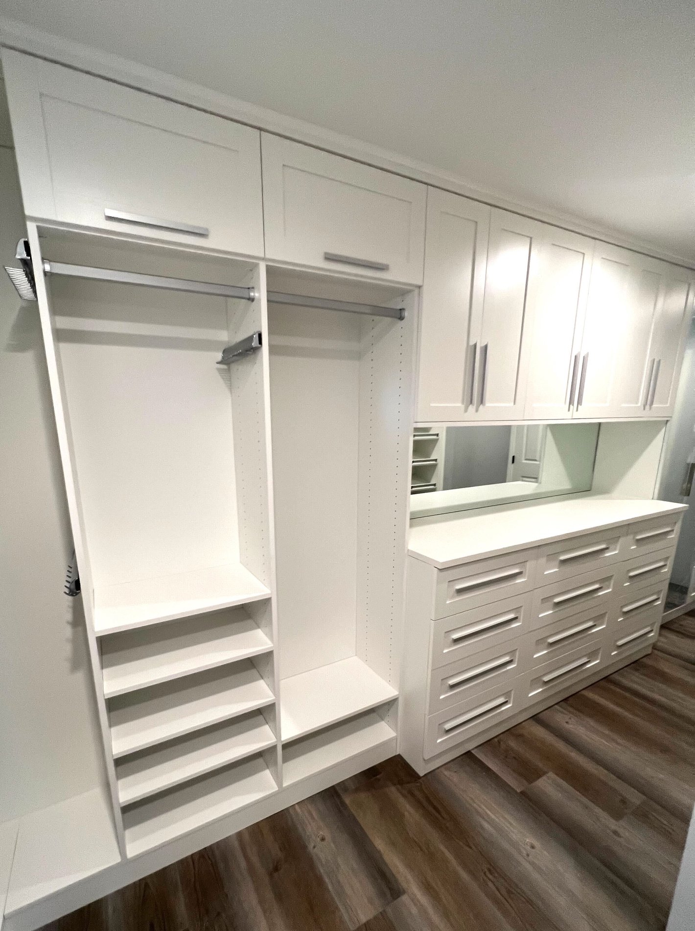 Master Walk-In Closet custom built and locally made walk-in closet