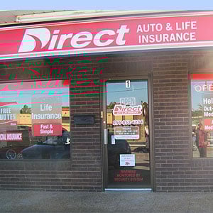 Front of Direct Auto store at 1004 Jordan Lane Northwest, Huntsville