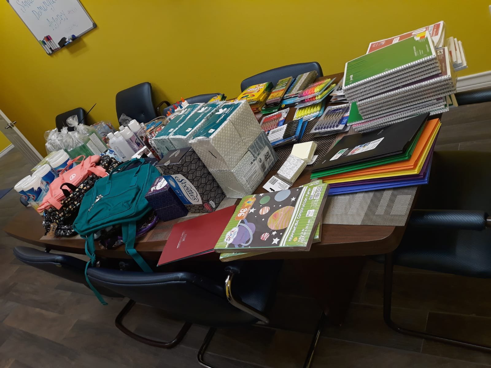 Donations from our Annual School Supply Drive!