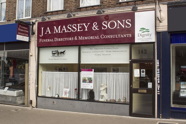 J A Massey & Sons Funeral Directors in Harrow, Middlesex.