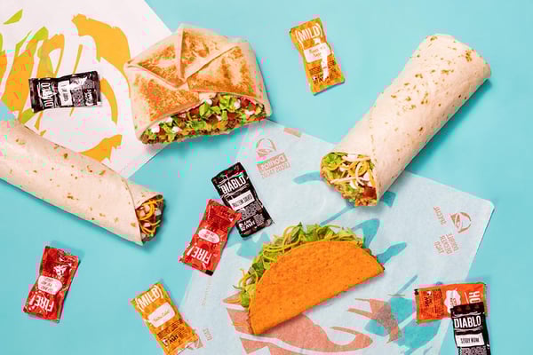 Sign up for a Taco Bell account and receive 15% off your order online or on the app
