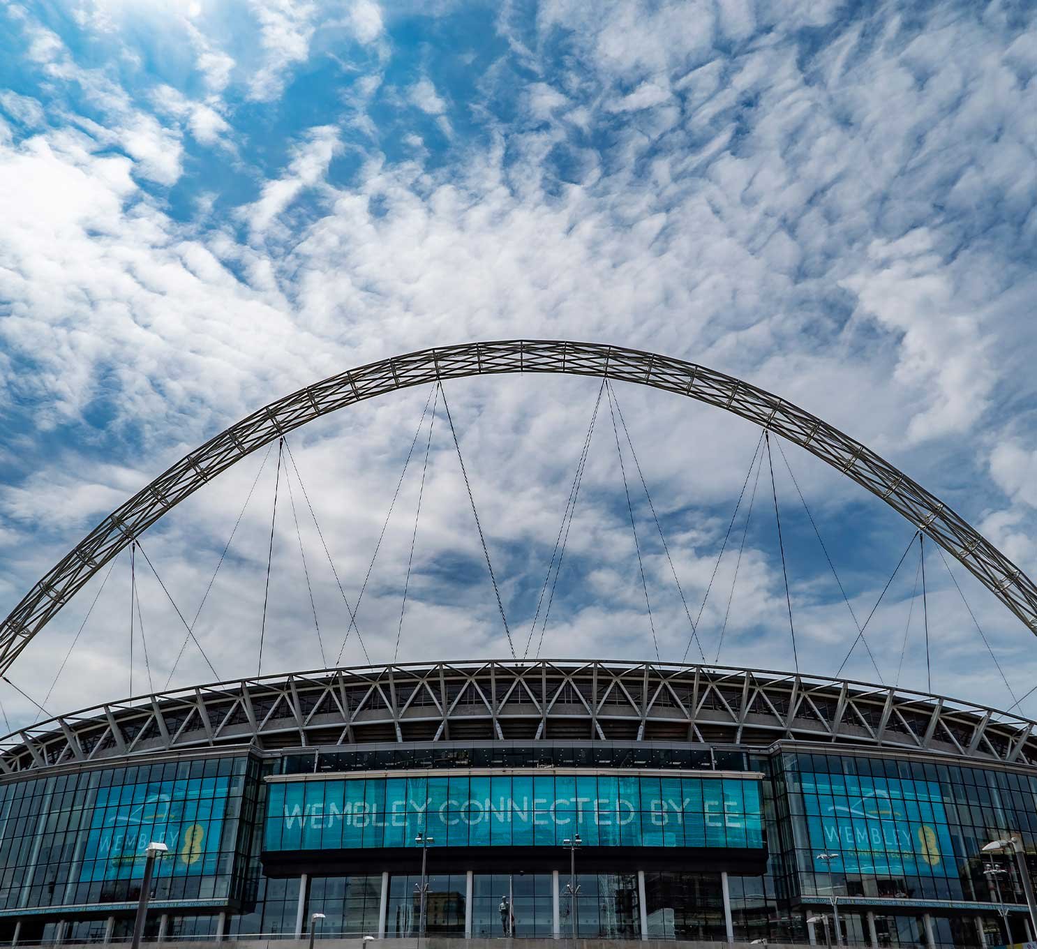 A view of the front of Wembley stadium