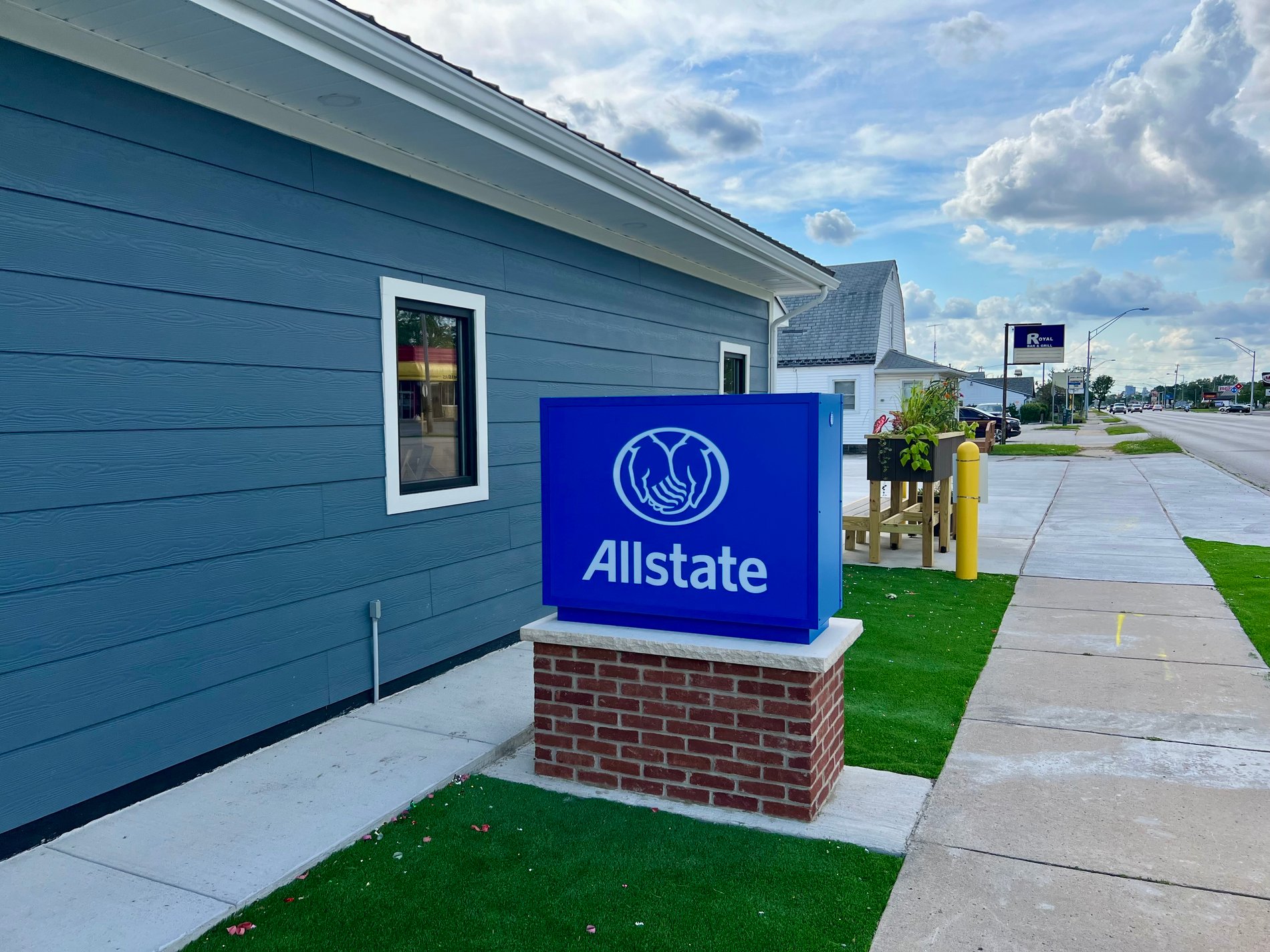 We tried to make visibility of our office as easy as possible by having Allstate signs on both sides of our building, along with a large monument sign by the street.