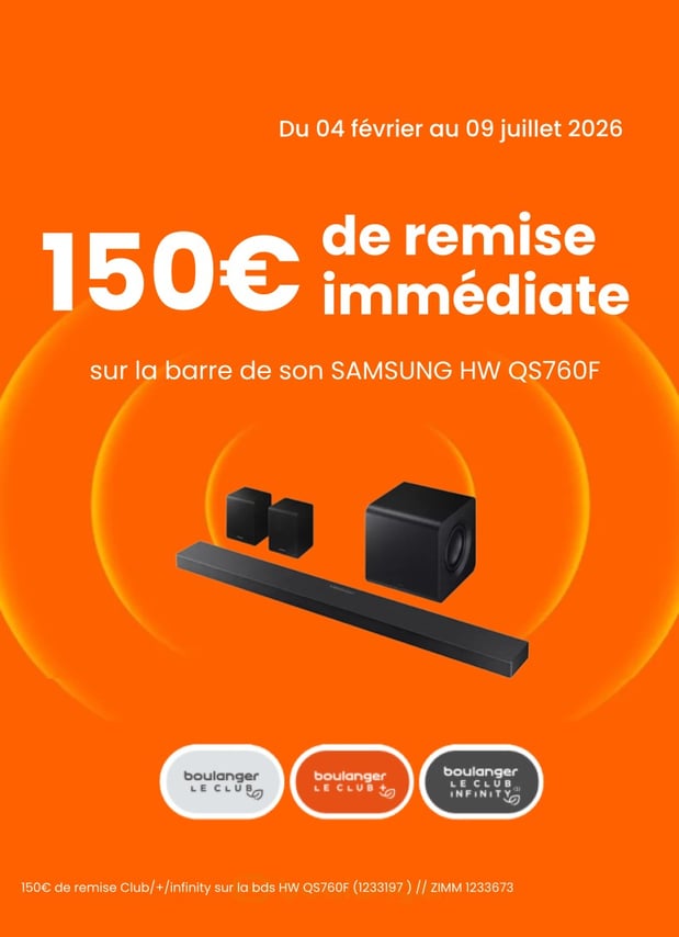 C'est le moment de mettre le son ! sur la barre de son HW QS760F