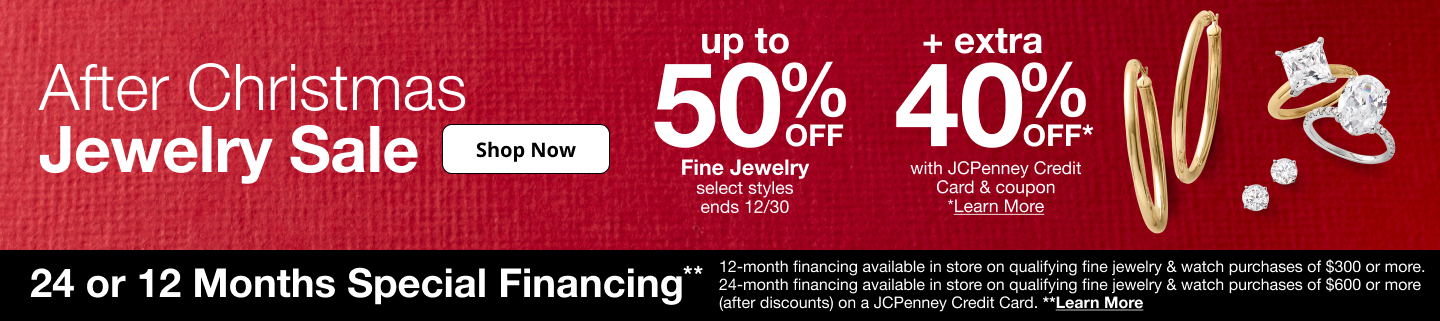 Save 50% off plus an extra 40% off during JCPenney's After Christmas Jewelry Sale