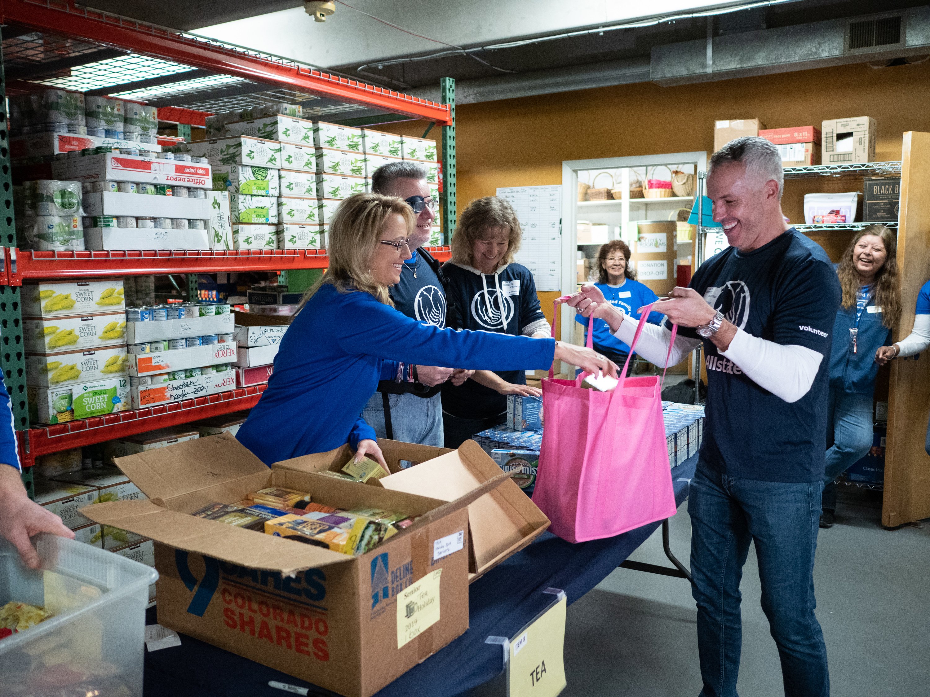 Volunteering with Integrated Family Community Services for their Senior Thanksgiving Bag and Deliver Event