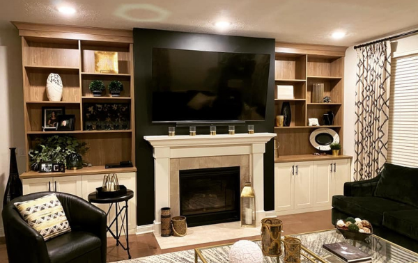 Custom Living Room Shelving Storage. Custom living room shelving storage.