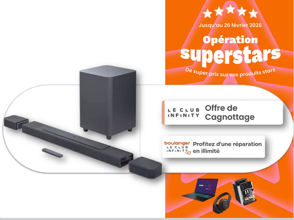 🔊 Barre de son – Opération Superstars ⭐ Un best-seller plébiscité par nos clients Un son puissant et immersif pour une expérience cinéma à domicile. Un produit superstar, choisi et adoré par nos clients.