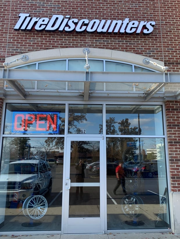 front of store