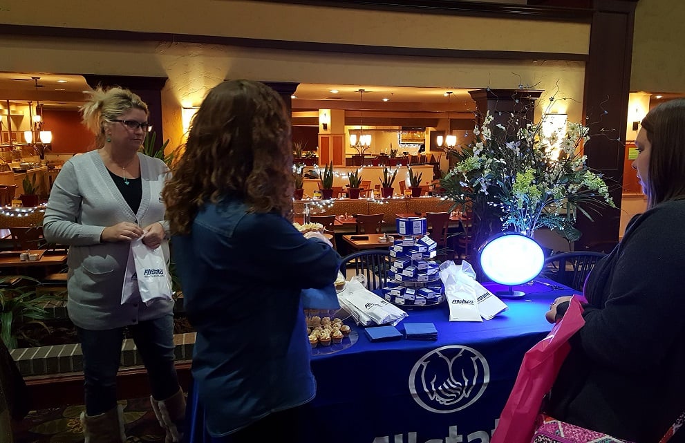 Our table at a bridal show in Cincinnati