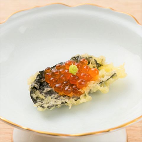 海苔のいくらカナッペ風