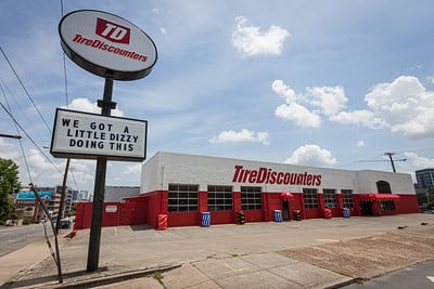 front of store