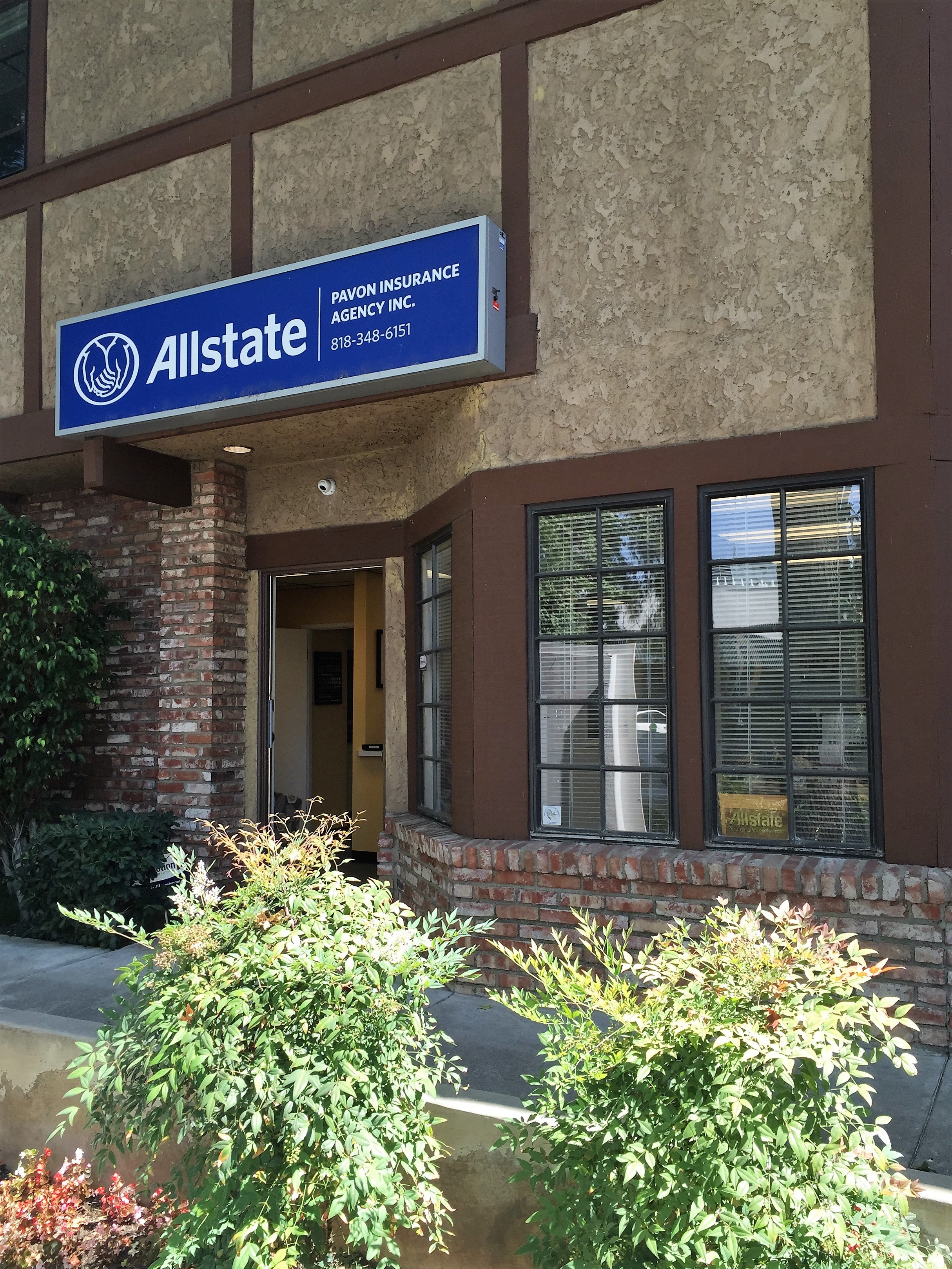Front of office.