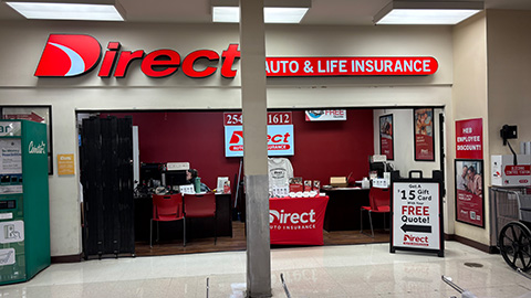 Direct Auto Insurance storefront located at 1314 W Adams Ave, Temple