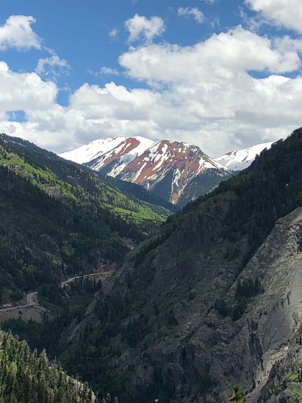 Red Mountain was snow-covered awfully late this year! End of June 2019 and it still had snow...