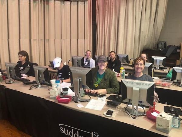 Helping at Minden St. Jude auction