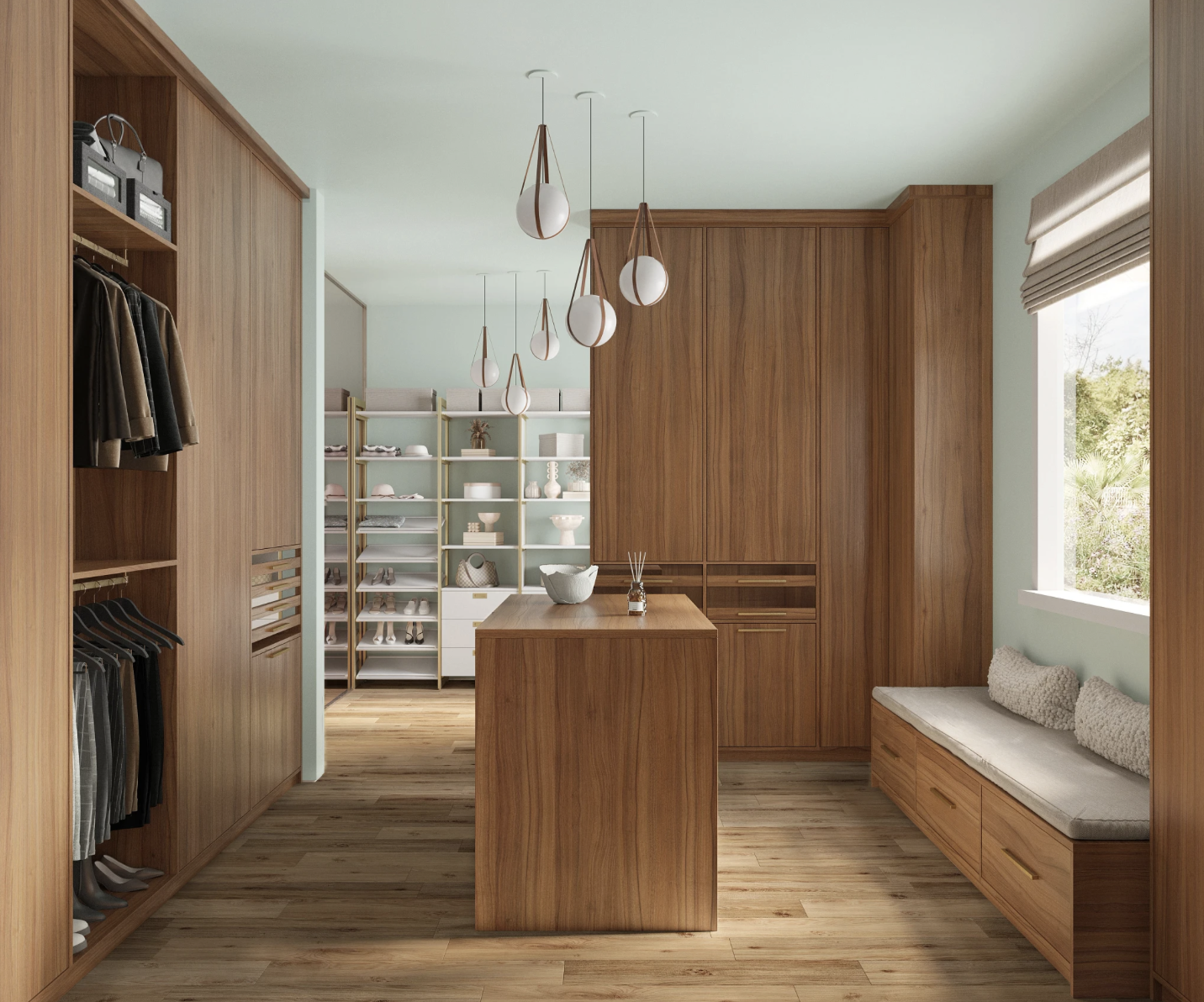 Modern customized closet Luxurious walk-in closet by California Closets Austin