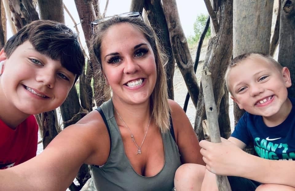 Sara with her boys.