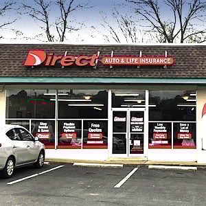 Front of Direct Auto store at 3415 Atlanta Hwy, Montgomery