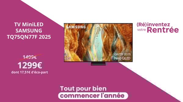 TV Mini Led SAMSUNG NeoQLED TQ75QN77F 2025 à Boulanger Eragny sur Oise