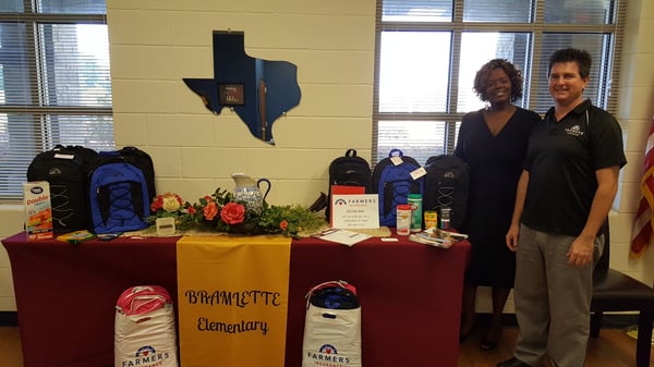 Dropping off back to school supplies for Bramlette Elementary, with Principal Nikita Mumphrey.