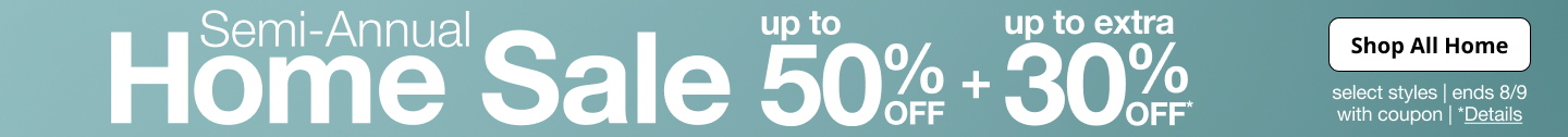 Save up to 50% off during JCPenney's Semi-Annual Home Sale!